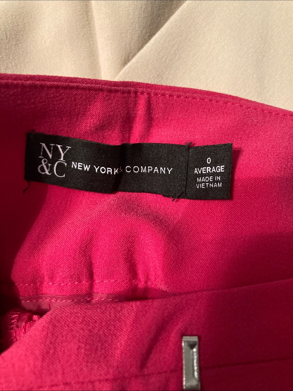 New York & Company Pink and Cream Skinny Pants - Picture 3 of 3